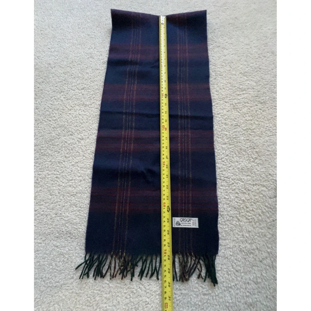CASCA Men Women Winter Scarf Plaid TARTAN 100% Pure New Wool 56